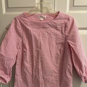 RRenuar 3/4 Sleeve Pink & White Top Size XS